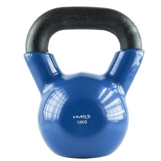 KNV12 BLUE KETTLEBELL ŻELIWNY POKRYTY WINYLEM HMS HMS