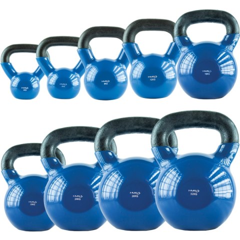 KNV12 BLUE KETTLEBELL ŻELIWNY POKRYTY WINYLEM HMS HMS