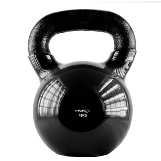KNV16 BLACK KETTLEBELL ŻELIWNY POKRYTY WINYLEM HMS HMS
