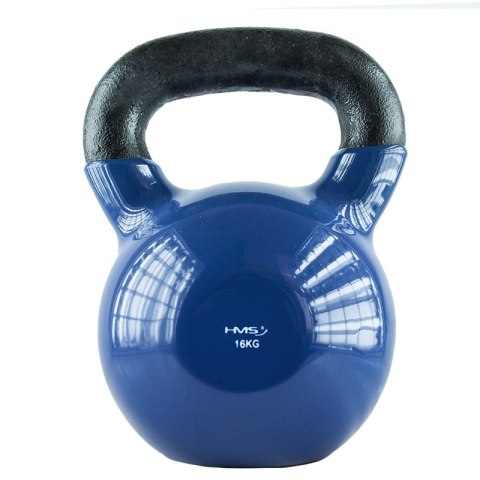 KNV16 BLUE KETTLEBELL ŻELIWNY POKRYTY WINYLEM HMS HMS