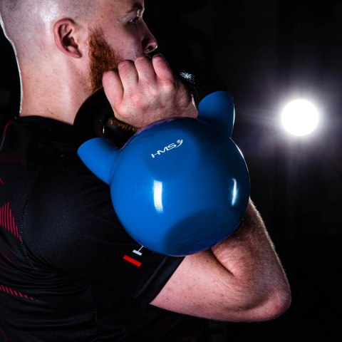 KNV16 BLUE KETTLEBELL ŻELIWNY POKRYTY WINYLEM HMS HMS