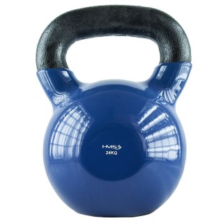 KNV24 BLUE KETTLEBELL ŻELIWNY POKRYTY WINYLEM HMS HMS