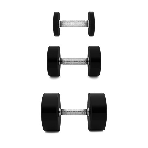 HPC SET ZESTAW HANTLI POLIURETANOWYCH 2 x 2.5 - 25 KG CPU (275 KG) HMS HMS