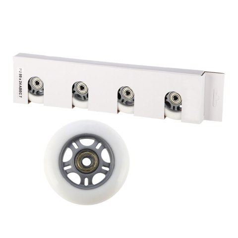 PU 80x24 82A BIAŁE (4 szt.) + ABEC-7 (8 szt.) ZESTAW STOCK NILS EXTREME