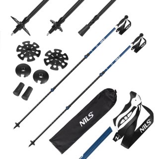 TK8601 BLUE KIJE TREKKINGOWE ALUMINIOWE NILS NILS