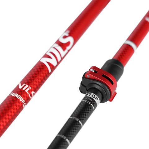 TK8601 RED KIJE TREKKINGOWE ALUMINIOWE NILS NILS