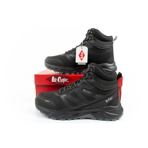 Lee Cooper buty męskie zimowe trekkingowe ocieplane wodoodporne czarne