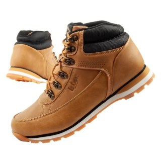 Lee Cooper buty sportowe męskie zimowe trekkingowe ocieplane za kostkę brązowe