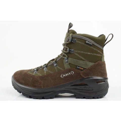 Aku Cimon Gore-tex buty sportowe trekkingowe męskie skórzane zielone brązowe