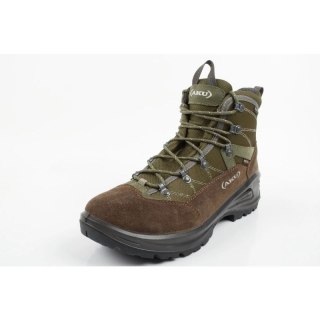 Aku Cimon Gore-tex buty sportowe trekkingowe męskie skórzane zielone brązowe