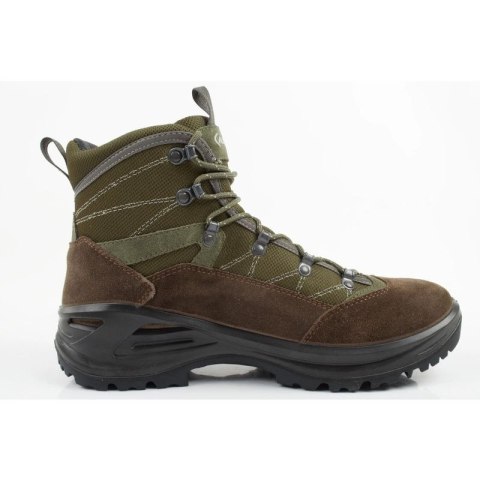 Aku Cimon Gore-tex buty sportowe trekkingowe męskie skórzane zielone brązowe