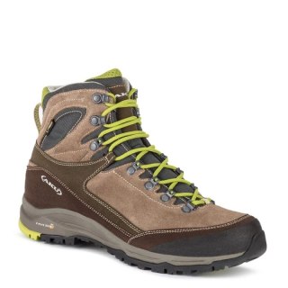 Aku Gea Gore-tex buty sportowe trekkingowe męskie skórzane za kostkę brązowe