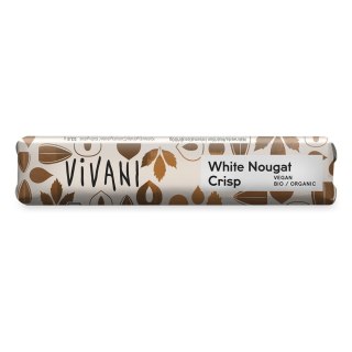 BATON NUGATOWY Z KROKANTEM Z ORZECHÓW LASKOWYCH BIO 35 g - VIVANI VIVANI (czekolady, batony, kakao instant)