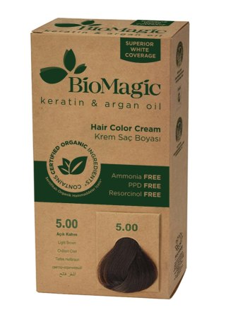 FARBA DO WŁOSÓW JASNY BRĄZ (5.00) 250 g - BIOMAGIC BIOMAGIC (farby do włosów)