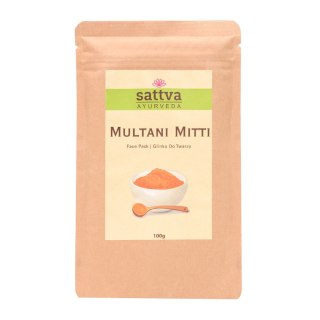 GLINKA KOSMETYCZNA DO TWARZY MULTANI MITTI 100 g - SATTVA SATTVA (kosmetyki ajurwedyjskie, kadzidełka)