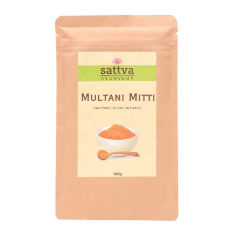 GLINKA KOSMETYCZNA DO TWARZY MULTANI MITTI 100 g - SATTVA SATTVA (kosmetyki ajurwedyjskie, kadzidełka)