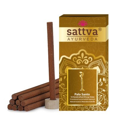 KADZIDEŁKA INDYJSKIE SŁUPKOWE PALO SANTO (10 szt.) 20 g - SATTVA (AYURVEDA) SATTVA (kosmetyki ajurwedyjskie, kadzidełka)
