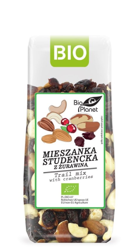 MIESZANKA STUDENCKA Z ŻURAWINĄ BIO 150 g - BIO PLANET BIO PLANET - seria PRZEKĄSKI