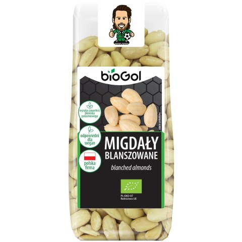 MIGDAŁY BLANSZOWANE BIO 100 g - BIOGOL BIOGOL (produkty śniadaniowe, przekąski bez cukru)