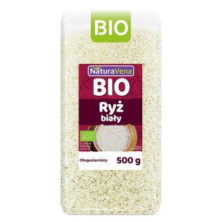 RYŻ BIAŁY DŁUGOZIARNISTY BEZGLUTENOWY BIO 500 g - NATURAVENA NATURAVENA
