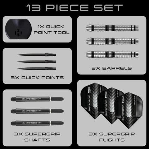Rzutki Harrows SUPERGRIP QP TAPERED 90% steeltip