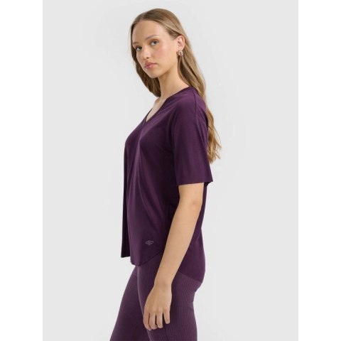 T-shirt oversize z modalem damski 4F 4FRAW25TTSHF3283-50S