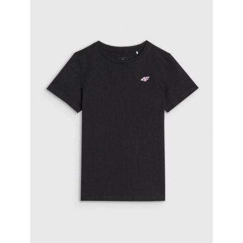T-shirt regular gładki dziewczęcy 4F 4FJWSS25TTSHF2177-20S