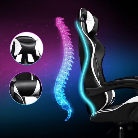 Extralink Gaming | Fotel gamingowy | biurowy, obrotowy, kubełkowy, czarno-biały, G-526