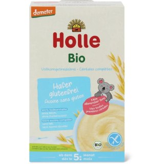 KASZKA OWSIANA PEŁNOZIARNISTA BEZ DODATKU CUKRÓW BEZGLUTENOWA OD 5 MIESIĄCA DEMETER BIO 250 g - HOLLE HOLLE (żywność dla niemowląt)