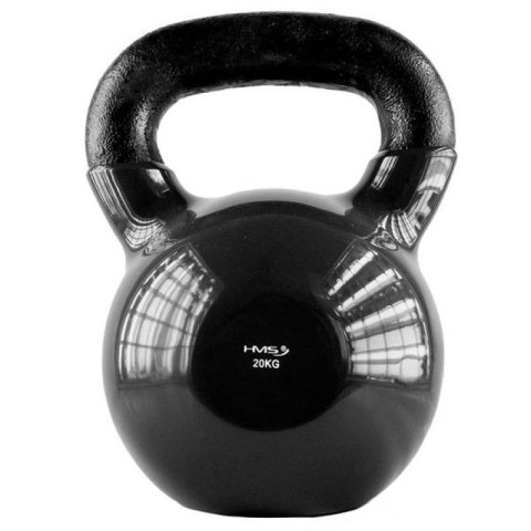 Kettlebell żeliwny pokryty winylem black HMS KNV20 HMS