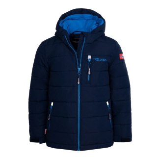 Kurtka narciarska z kapturem dziecięca Trollkids Kids Hemsedal Snow Jacket XT wodoodporna granatowa (513-164) Trollkids