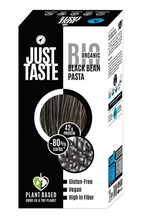 MAKARON PROTEINOWY (Z FASOLI CZARNEJ I SOI ZIELONEJ) SPAGHETTI BEZGLUTENOWY BIO 250 g - JUST TASTE JUST TASTE (makarony)