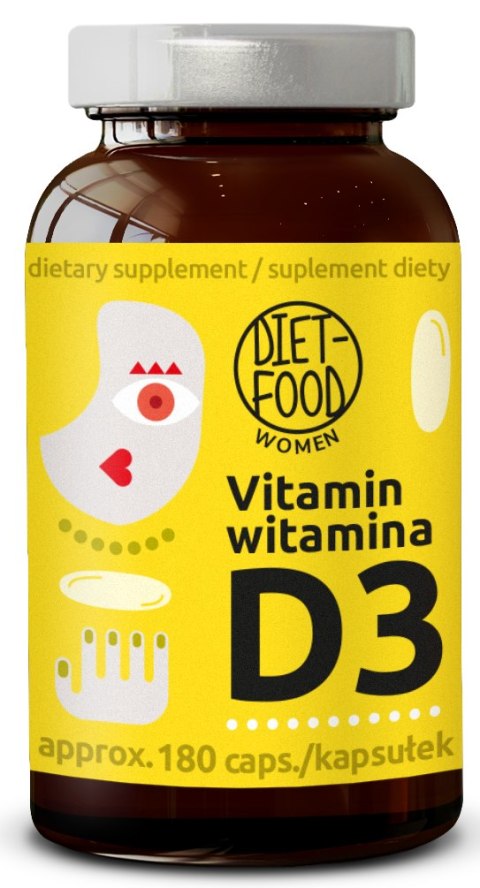 WITAMINA D3 50 µg (2000 j.m) 180 KAPSUŁEK - DIET-FOOD DIET-FOOD