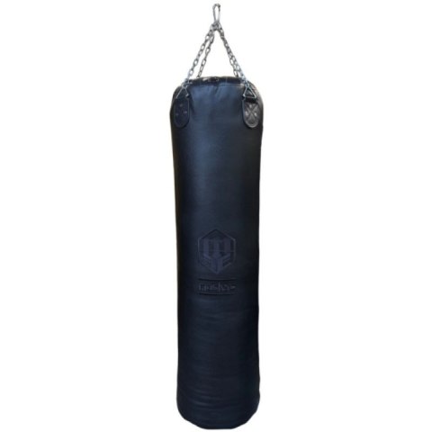 Worek bokserski skórzany 140 cm x 40 cm wypełniony - WWS-14040-1H czarny