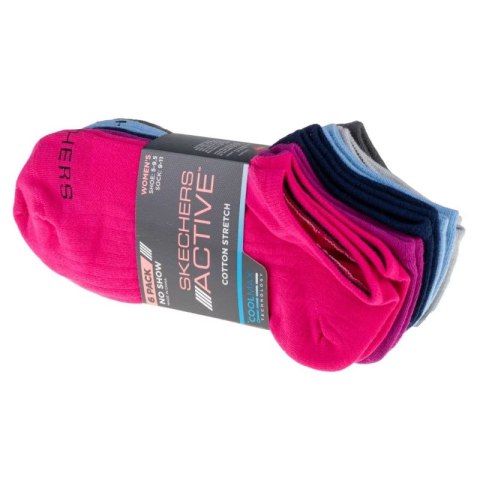 Skechers 6pk Womens No Show Socks S114230-MULT Wielokolorowe 36-40