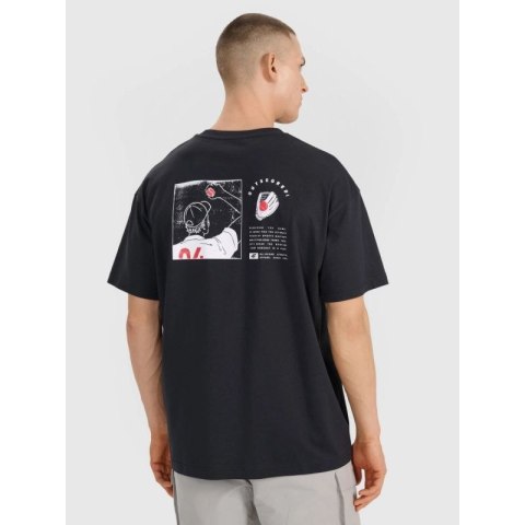 T-shirt oversize z nadrukiem męski 4F 4FRSS25TTSHM2981-20S