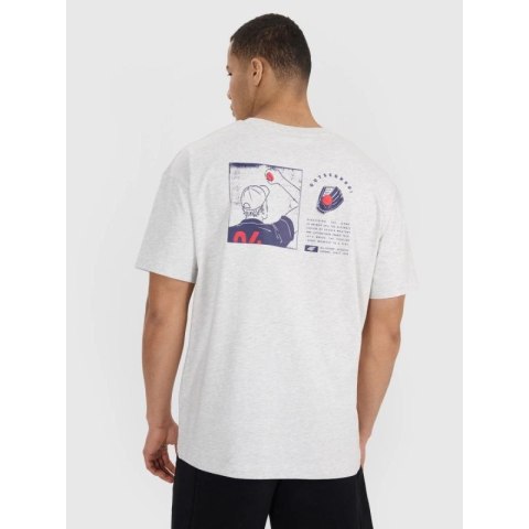 T-shirt oversize z nadrukiem męski 4F 4FRSS25TTSHM2981-27M