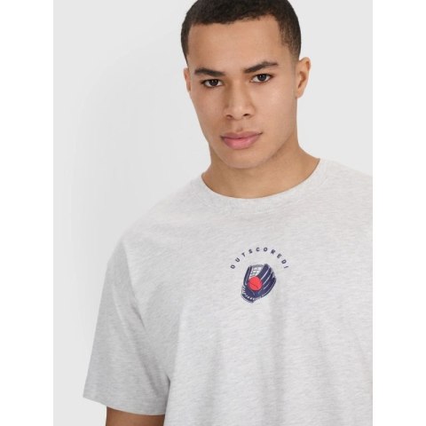 T-shirt oversize z nadrukiem męski 4F 4FRSS25TTSHM2981-27M