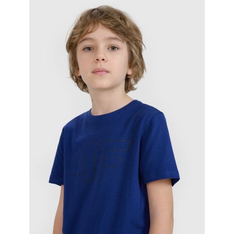 T-shirt z nadrukiem chłopięcy 4F 4FJWSS25TTSHM2179-36S