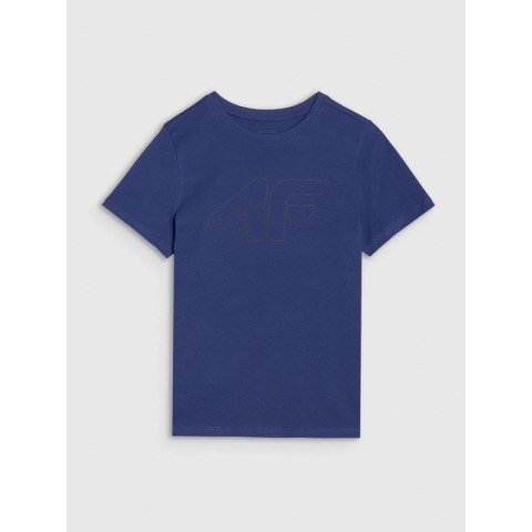 T-shirt z nadrukiem chłopięcy 4F 4FJWSS25TTSHM2179-36S