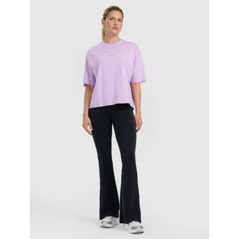 T-shirt oversize z nadrukiem damski 4F 4FRAW25TTSHF3186-52S