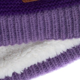 Czapka zimowa dziecięca Trollkids Kids Gryllefjord Bobble Cap z pomponem różowa/fioletowa (987-243) Trollkids