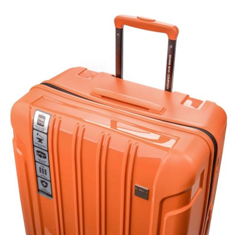 Duża Walizka SwissBags Tourist 77cm Pomarańczowy