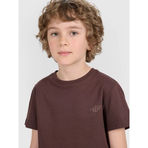T-shirt regular gładki (ZESTAW 2 szt.) dziecięcy 4F 4FJRAW25TTSHU3157-90S