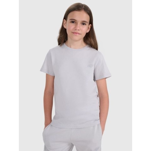 T-shirt regular gładki (ZESTAW 2 szt.) dziecięcy 4F 4FJRAW25TTSHU3157-90S