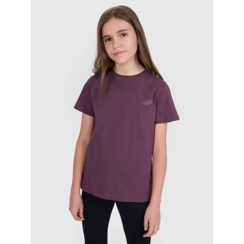 T-shirt regular gładki (ZESTAW 2 szt.) dziecięcy 4F 4FJRAW25TTSHU3157-92S