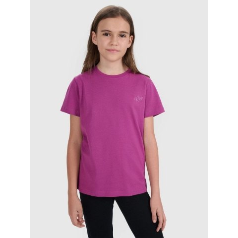 T-shirt regular gładki (ZESTAW 2 szt.) dziecięcy 4F 4FJRAW25TTSHU3157-92S