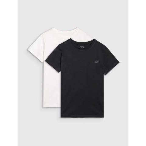 T-shirt regular gładki (ZESTAW 2 szt.) dziecięcy 4F 4FJRAW25TTSHU3157-93S
