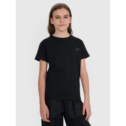 T-shirt regular gładki (ZESTAW 2 szt.) dziecięcy 4F 4FJRAW25TTSHU3157-93S