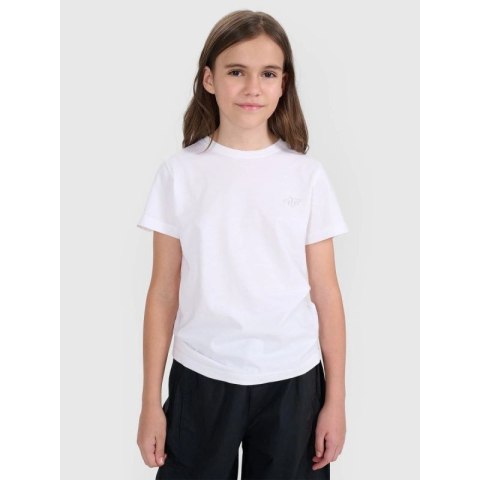 T-shirt regular gładki (ZESTAW 2 szt.) dziecięcy 4F 4FJRAW25TTSHU3157-93S
